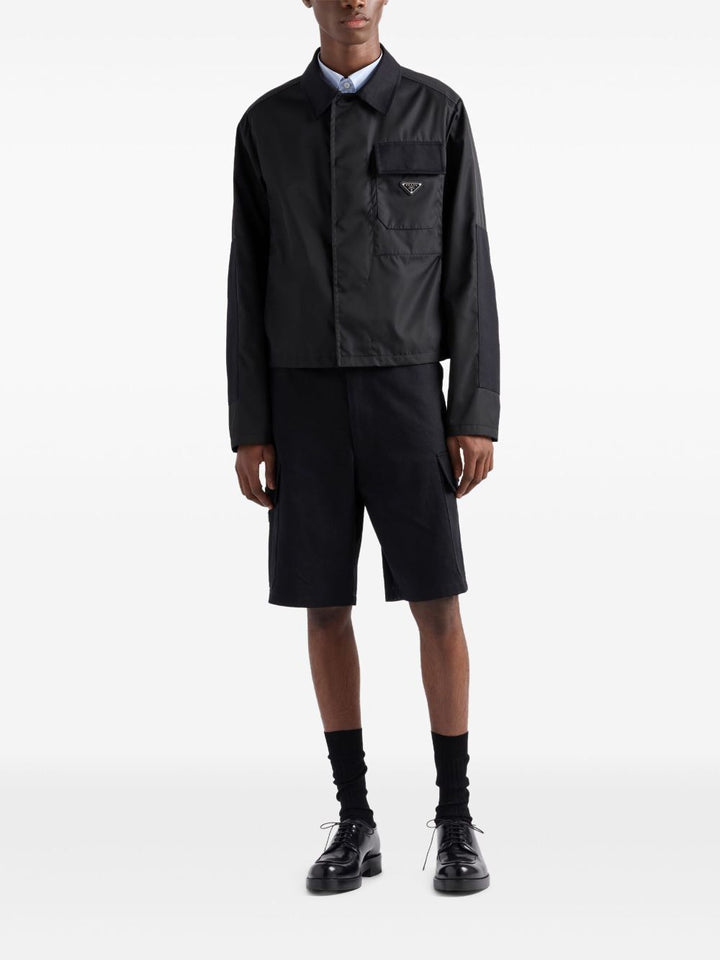 Prada Men Utility Pockets Cotton Bermudas