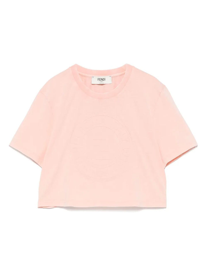 Fendi Women 3D Fendi Roma Cropped T-Shirt