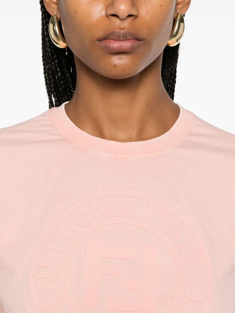 Fendi Women 3D Fendi Roma Cropped T-Shirt