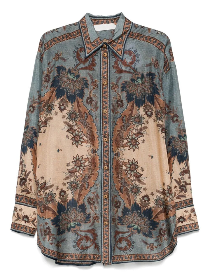 Zimmermann Women Ascension Manstyle Silk Shirt
