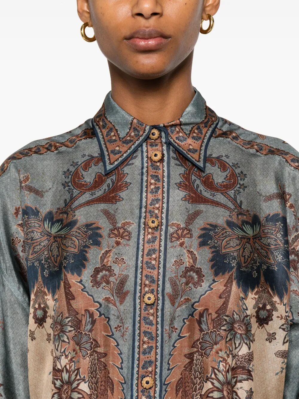 Zimmermann Women Ascension Manstyle Silk Shirt