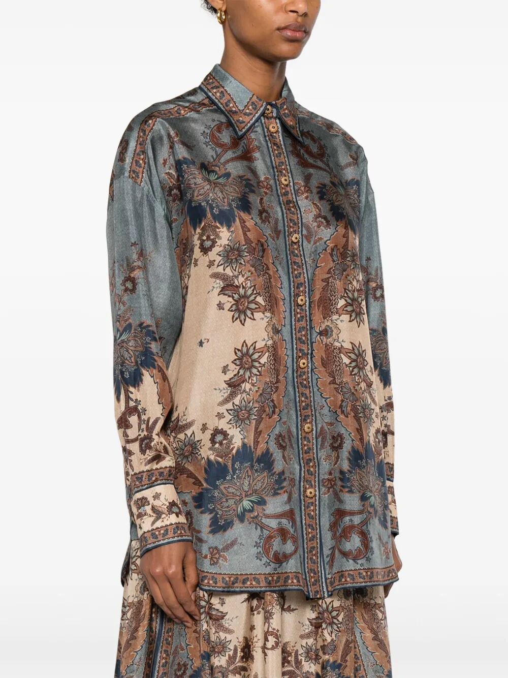 Zimmermann Women Ascension Manstyle Silk Shirt