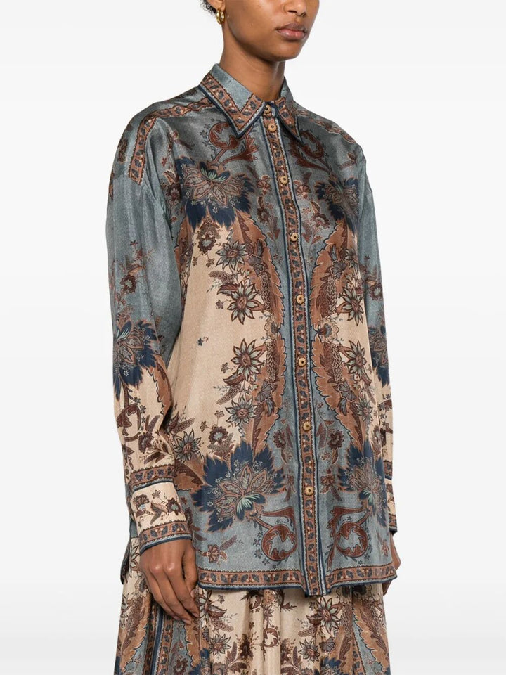 Zimmermann Women Ascension Manstyle Silk Shirt