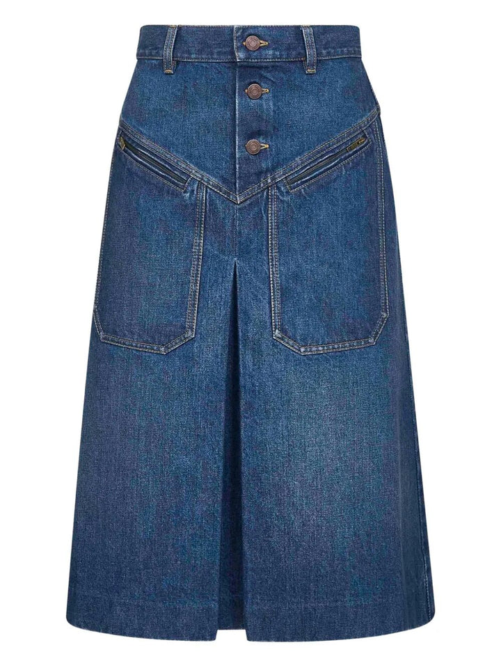 Chloe Women Knee-Length Denim Skirt