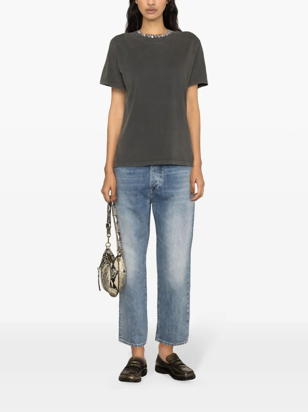 Golden Goose Women Crystal-Embellished Cotton T-Shirt