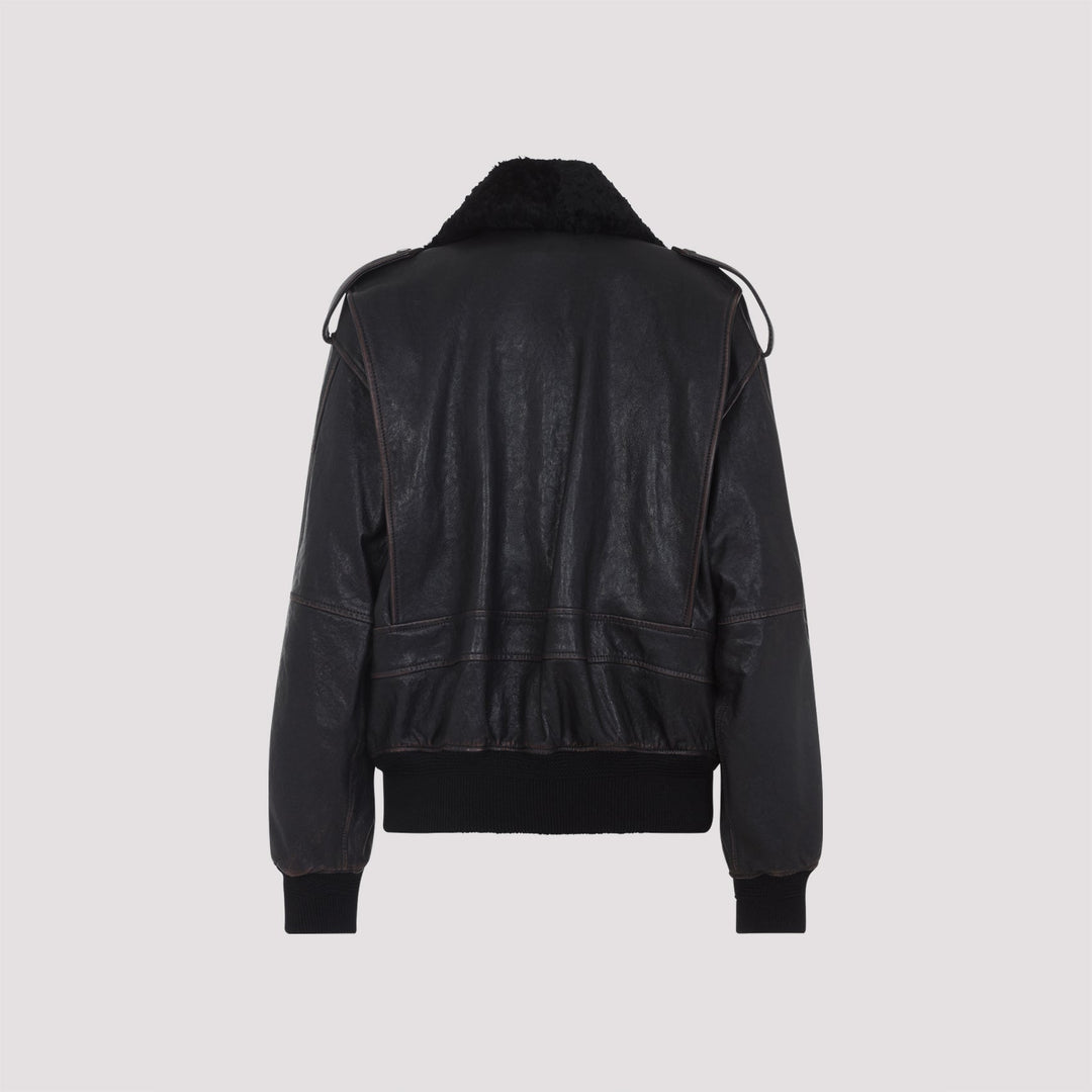 Saint Laurent Lamb Leather Jacket Women