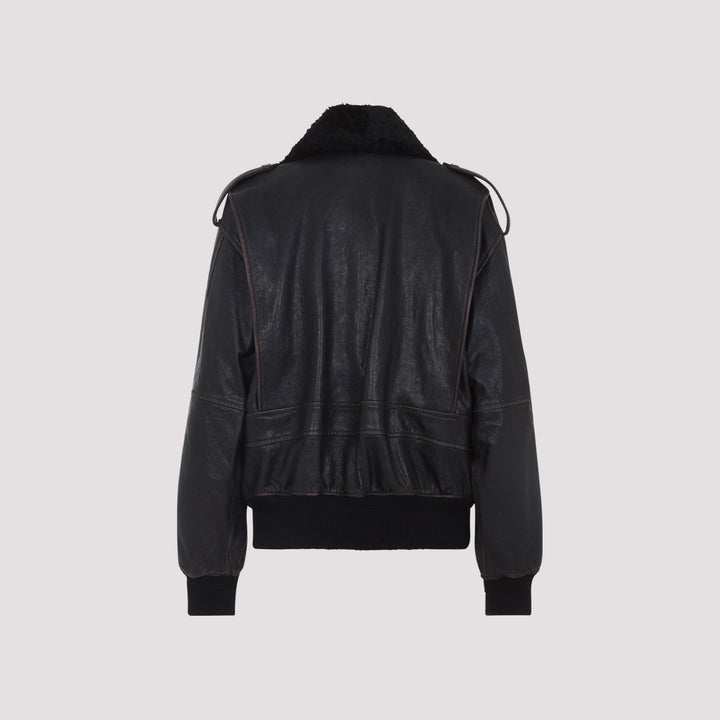 Saint Laurent Lamb Leather Jacket Women