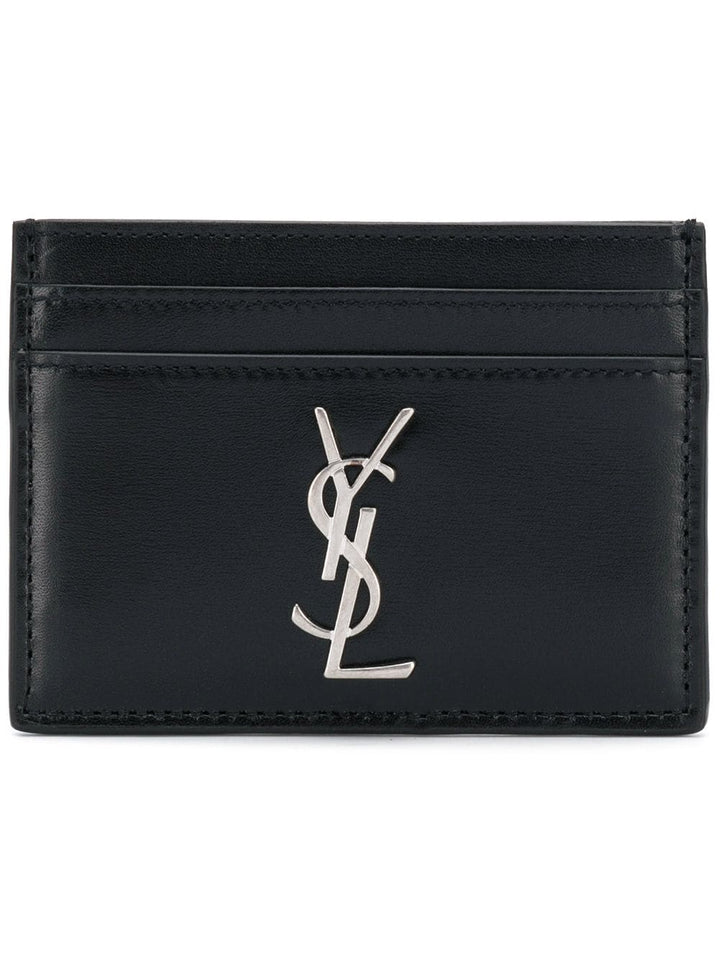 Saint Laurent Men Smooth Leather Cassandre Card Holder