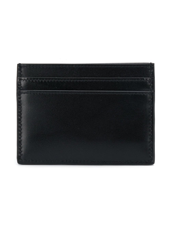 Saint Laurent Men Smooth Leather Cassandre Card Holder