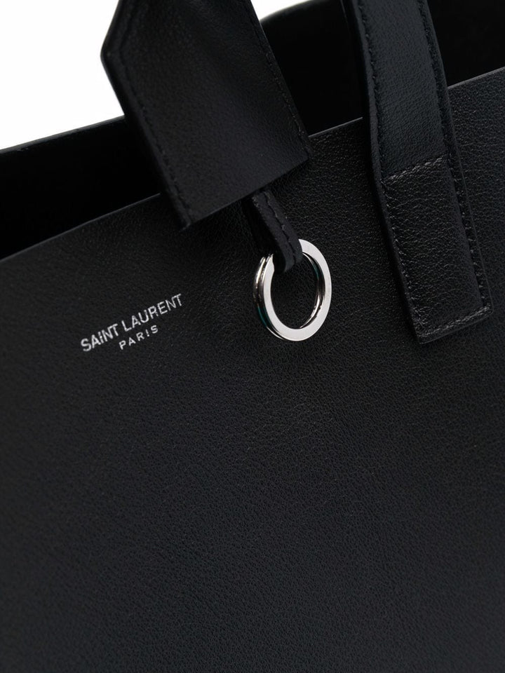 Saint Laurent Men Bold Leather Tote Bag