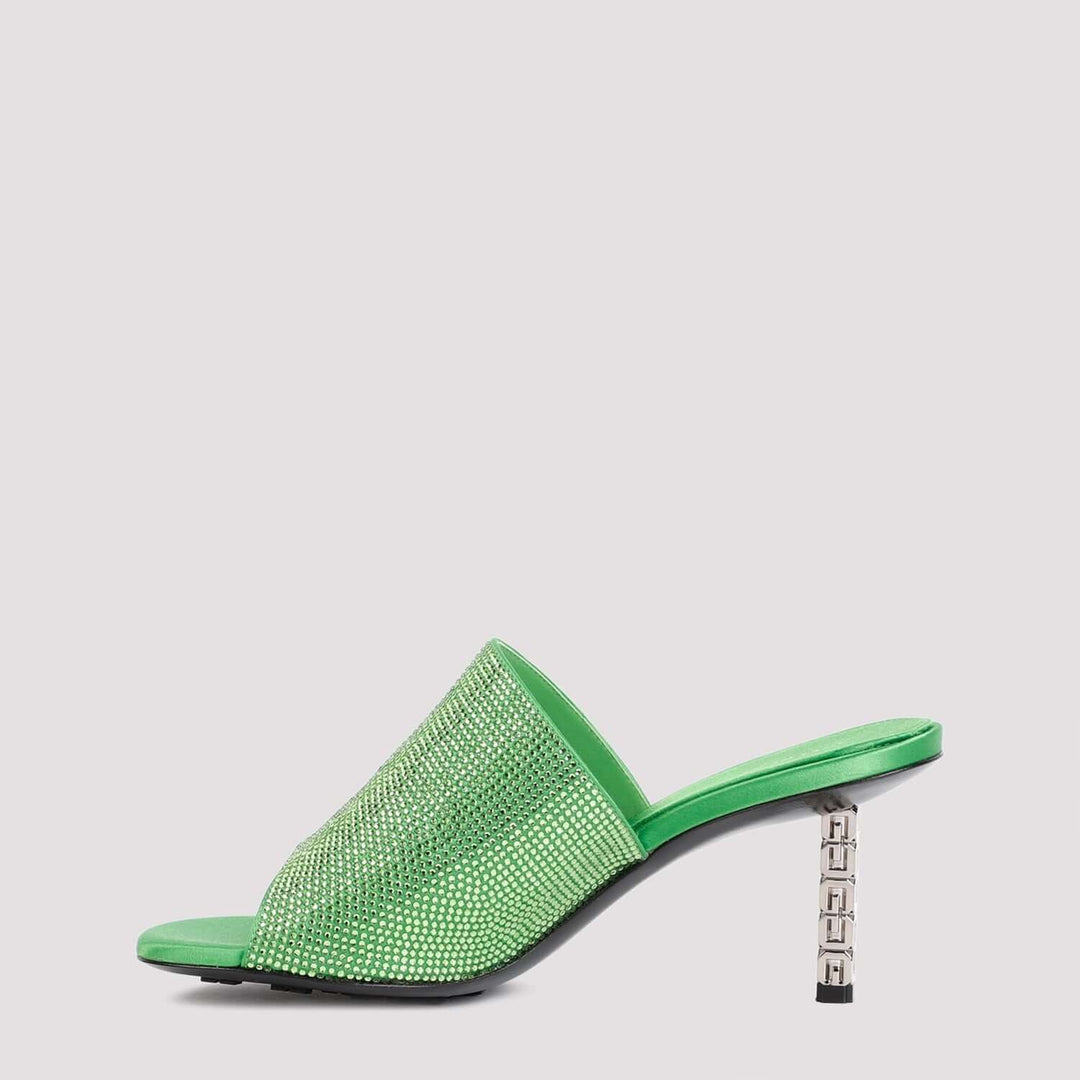 Givenchy G Cube Mules In Satin With Strass Women