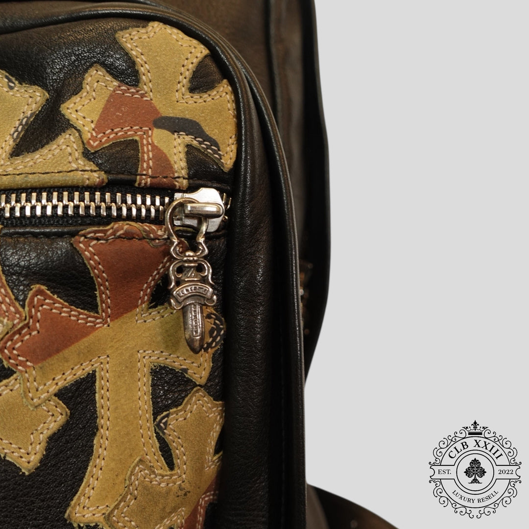 Chrome Hearts Sex Records Cross Patch Backpack in Black