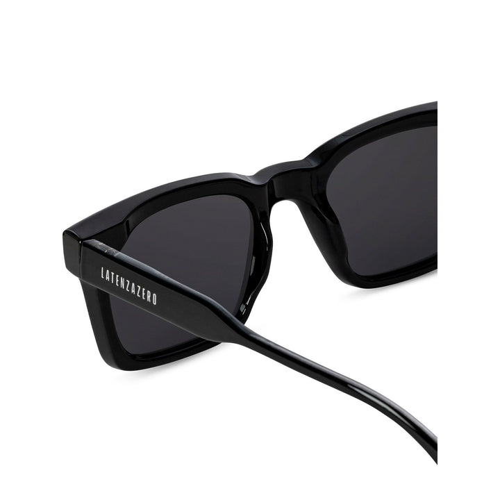 Black stylish Italian designed affordable sunglasses with UV protection.