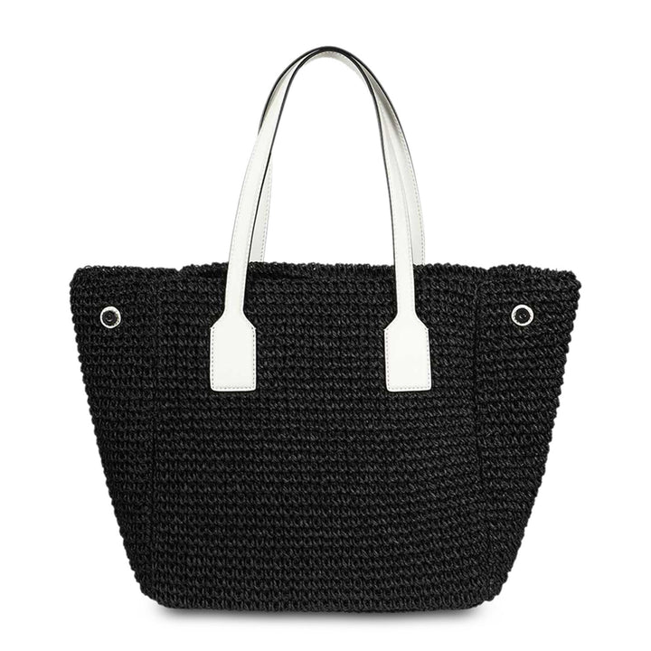 Black and white handbag