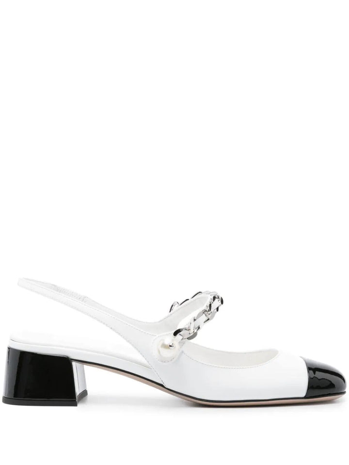 Miu Miu Women Slingback Bicolore Vernice