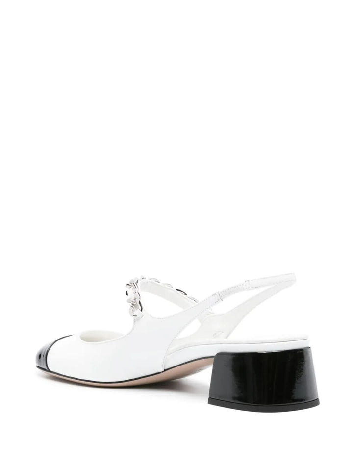 Miu Miu Women Slingback Bicolore Vernice
