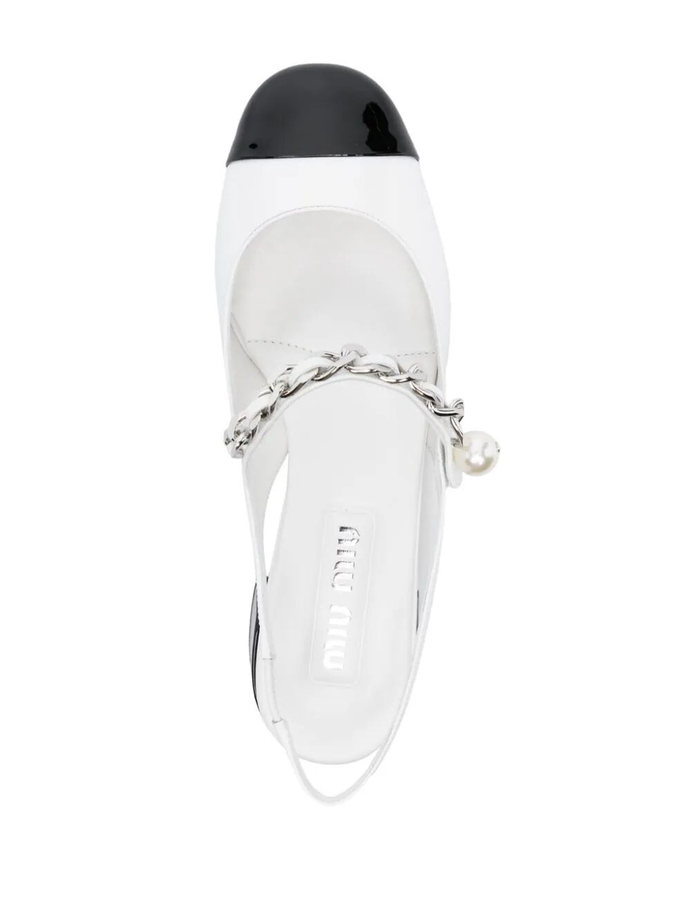 Miu Miu Women Slingback Bicolore Vernice