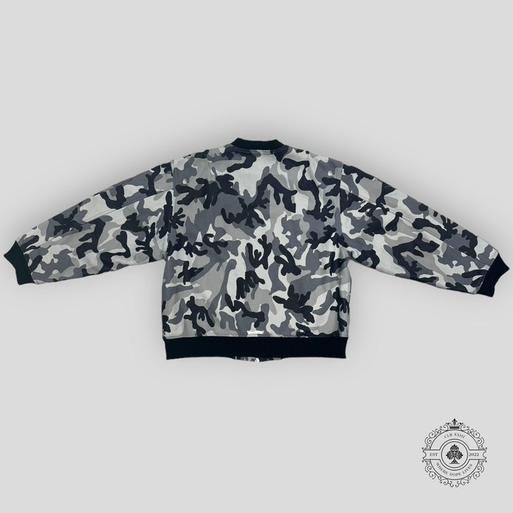 Chrome Hearts Camouflage Baseball Leather Jacket