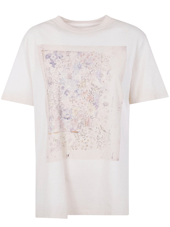 Golden Goose Women "Journey W`S" T-Shirt Regular Gauze Cotton Jersey With Print