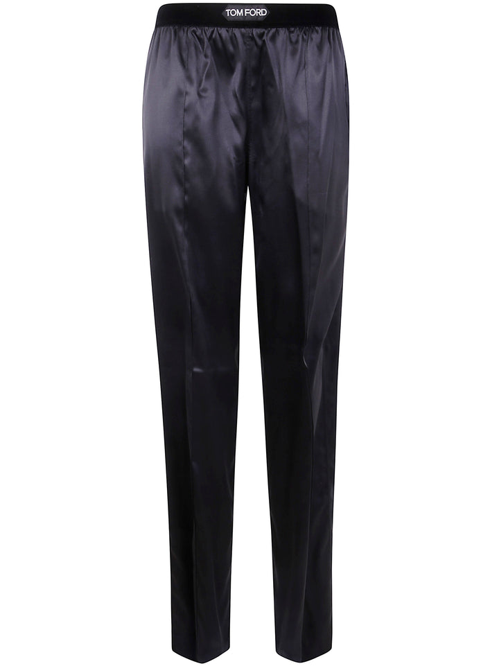 Tom Ford Women Stretch Silk Satin Pijamas Trousers