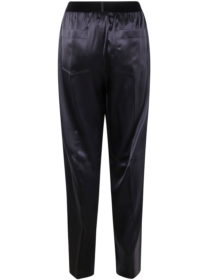 Tom Ford Women Stretch Silk Satin Pijamas Trousers