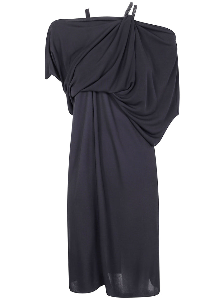 Tom Ford Women Chain Stones Embroidery On Crepe Jersey Cocktail Dress