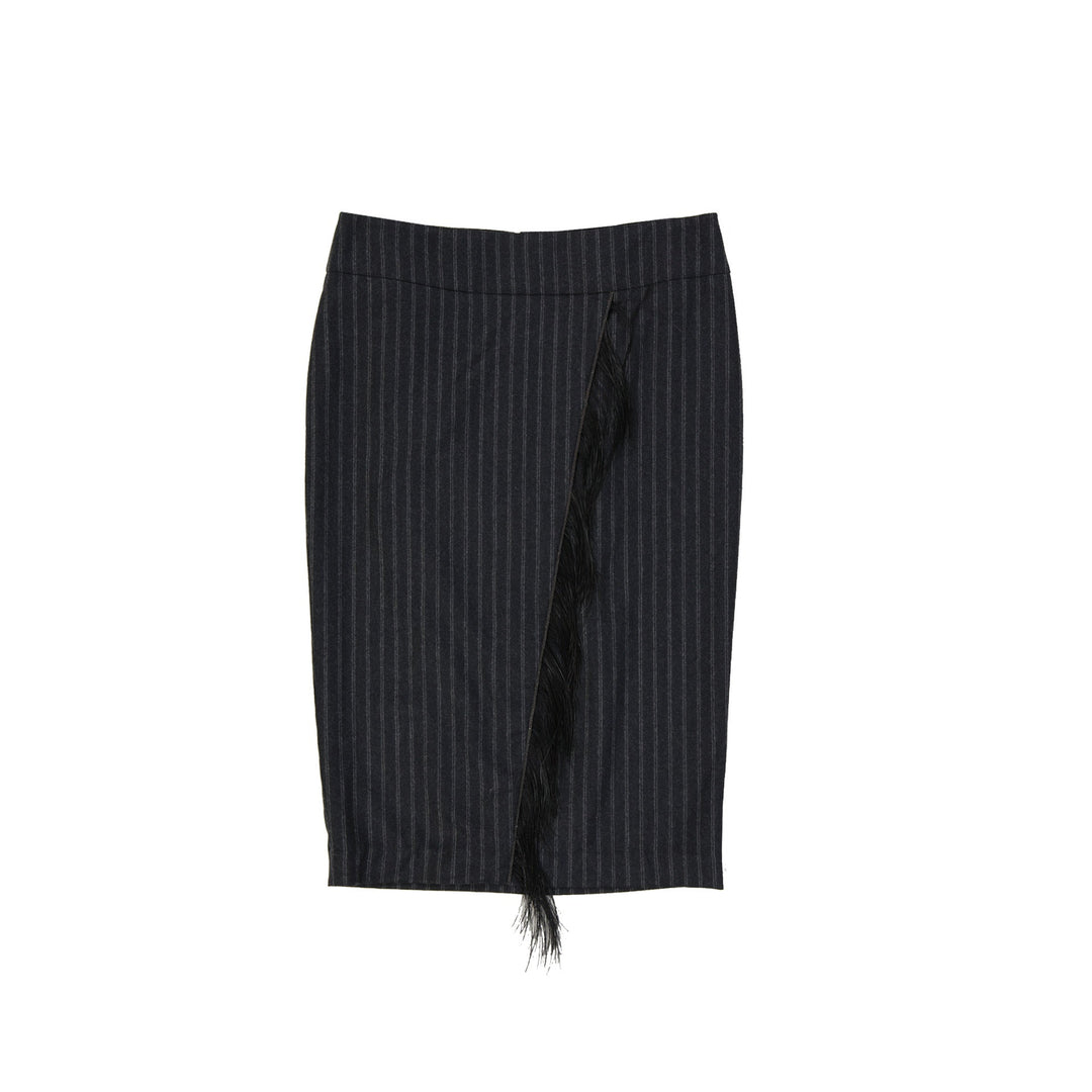 Brunello Cucinelli Wool Striped Skirt Women