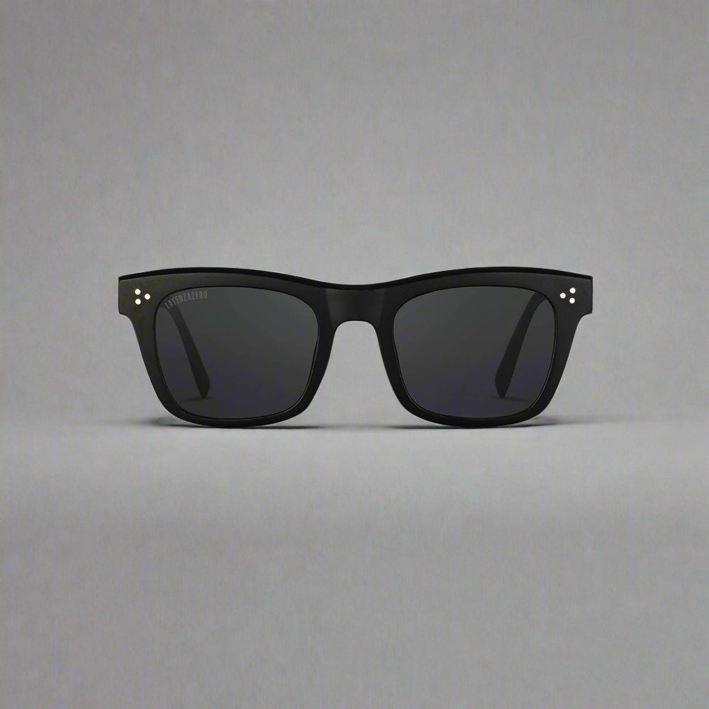 Black stylish Italian designed affordable sunglasses with UV protection.