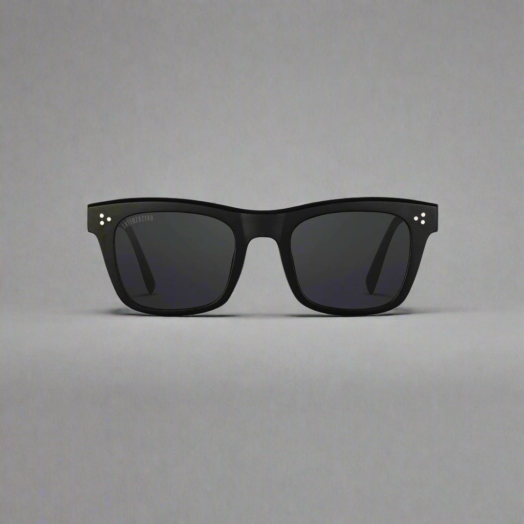 Black stylish Italian designed affordable sunglasses with UV protection.