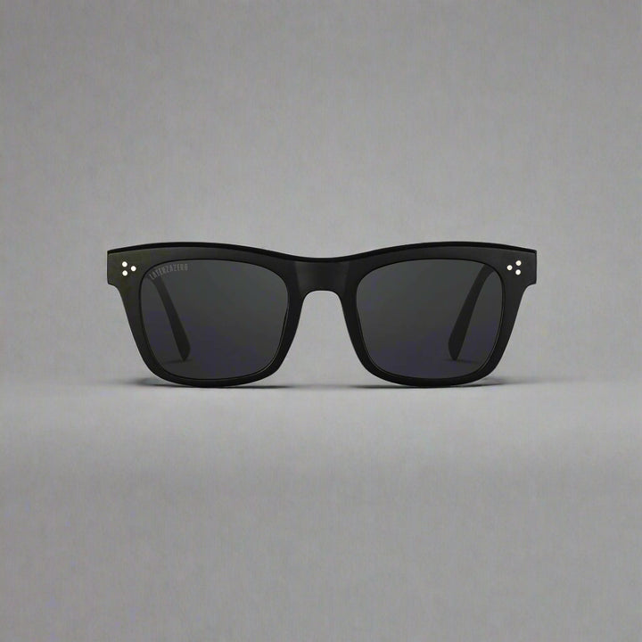 Black stylish Italian designed affordable sunglasses with UV protection.