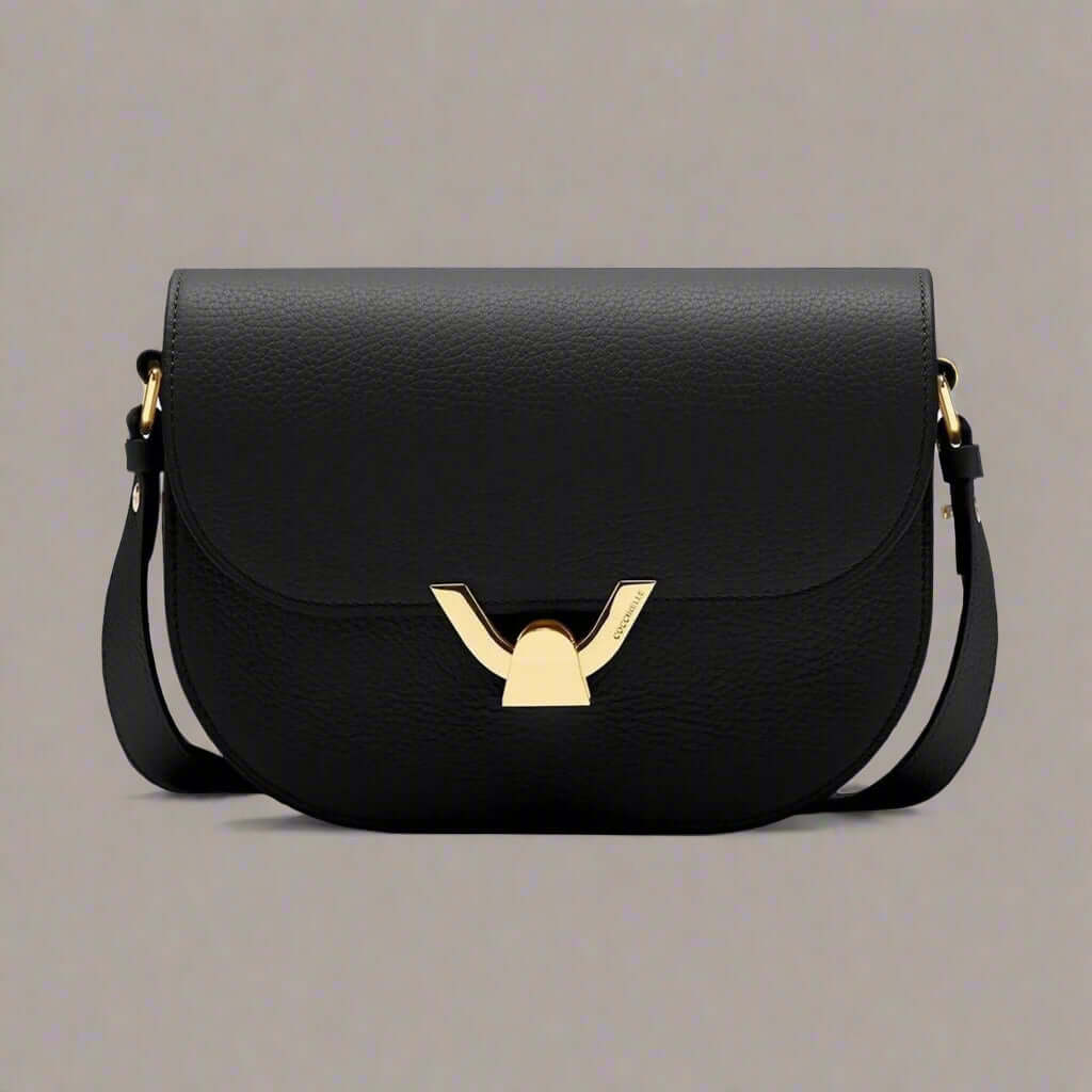 Coccinelle women's black leather Crossbody Bags