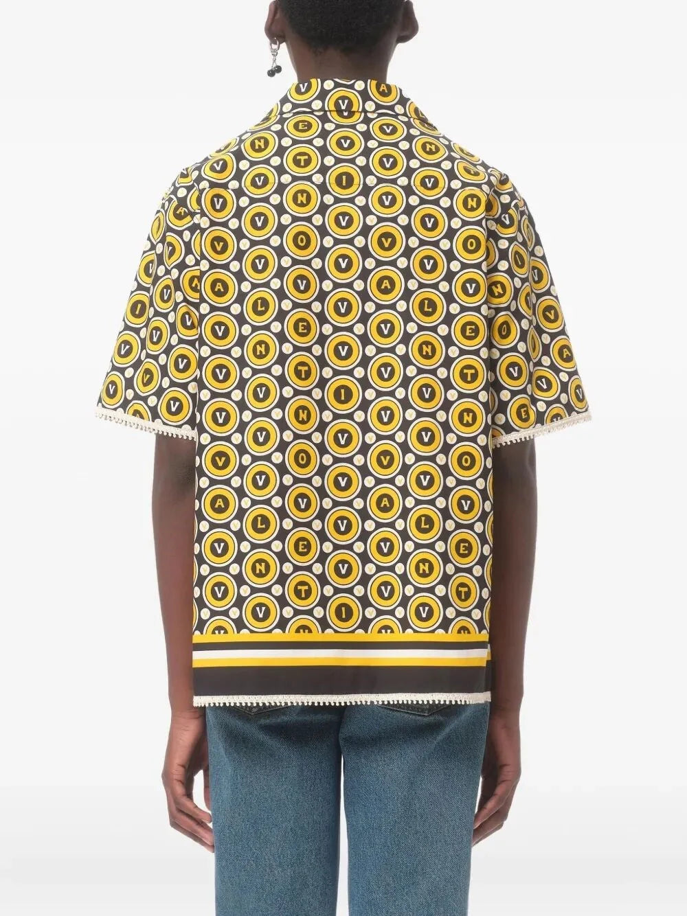 Valentino Garavani Men `Bulles Royales` Bowling Shirt