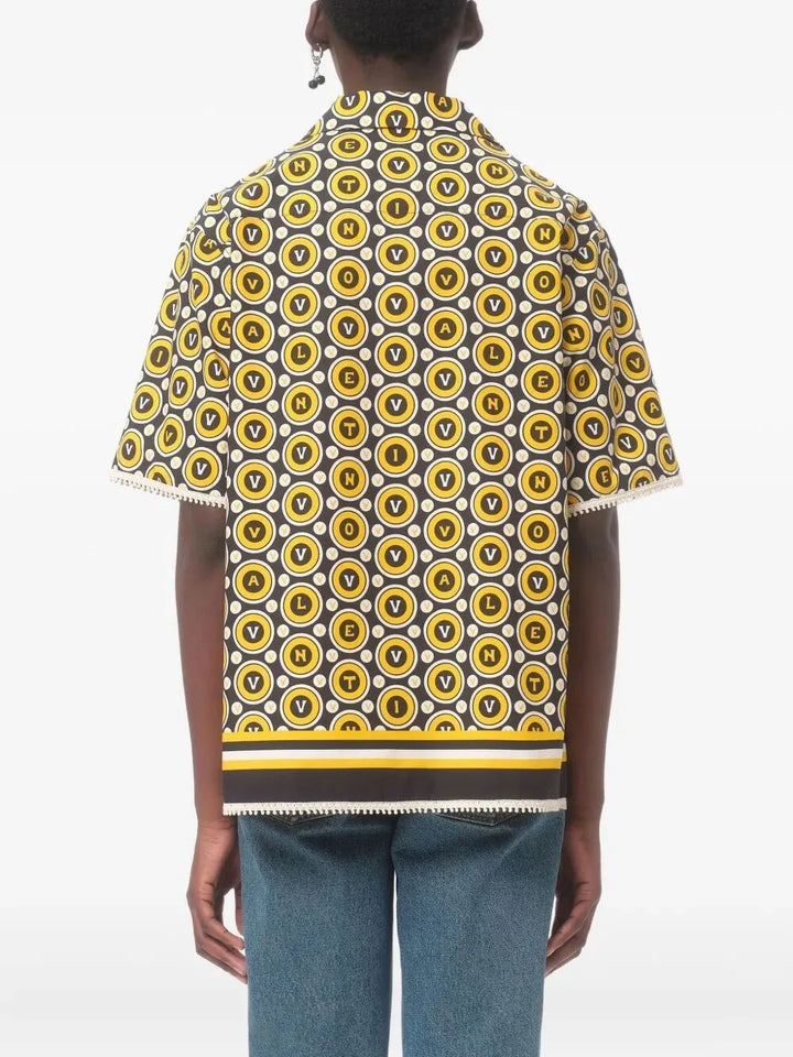 Valentino Garavani Men `Bulles Royales` Bowling Shirt