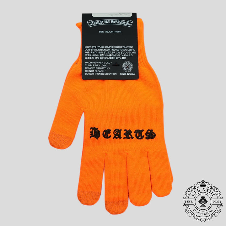 Chrome Hearts Work Gloves in Orange