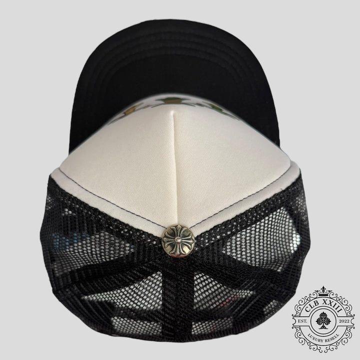 Chrome Hearts Triple Cross Trucker Hat in Black / Camo