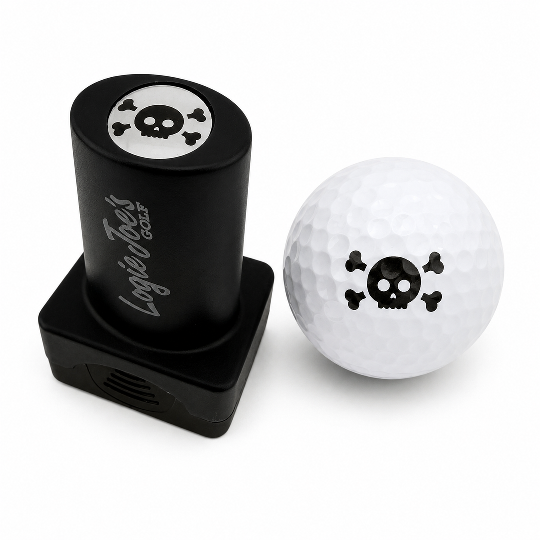 Skull &amp; Bones Stamp | Quick-Dry Ink Stamper | Easy Ball Identification | Fun Golf Gift