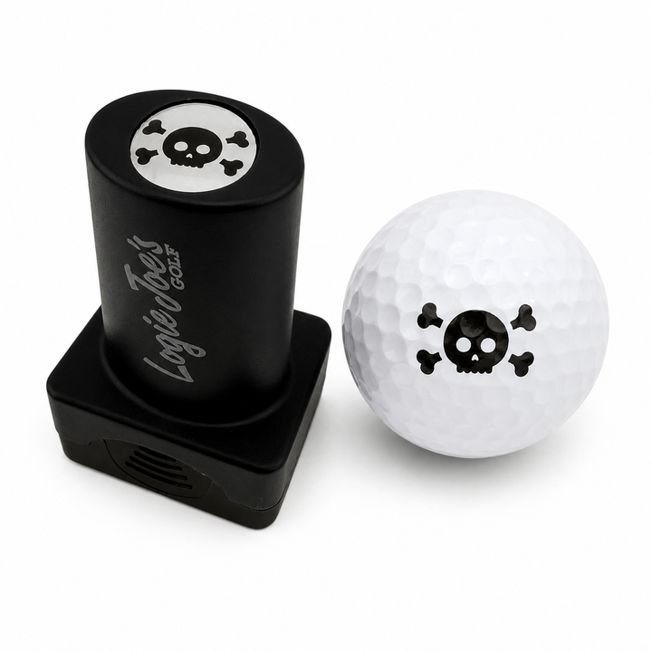 Skull &amp; Bones Stamp | Quick-Dry Ink Stamper | Easy Ball Identification | Fun Golf Gift