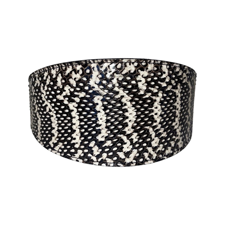 Black &amp; White 3” Wide Style Snake Collar