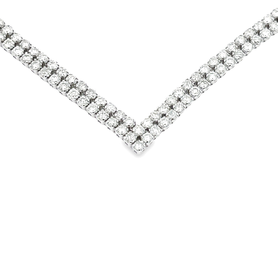 7.00ct Diamond Tennis Necklace 14KT White Gold
