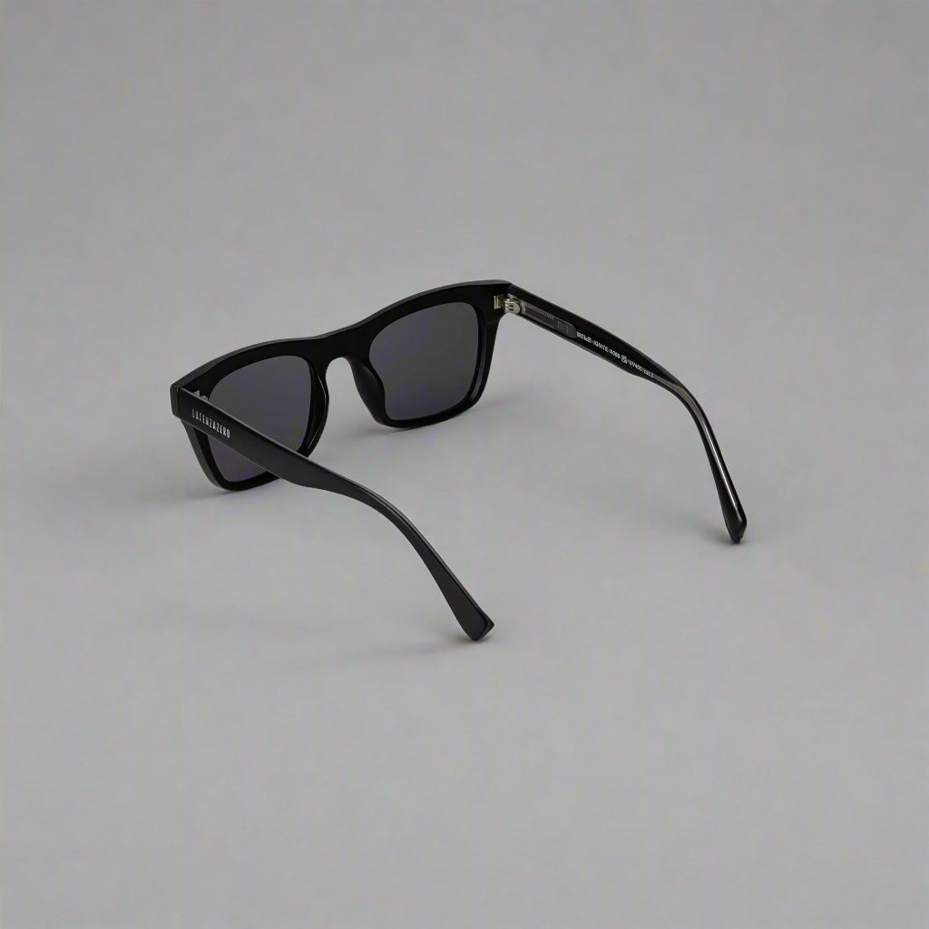 Black stylish Italian designed affordable sunglasses with UV protection.