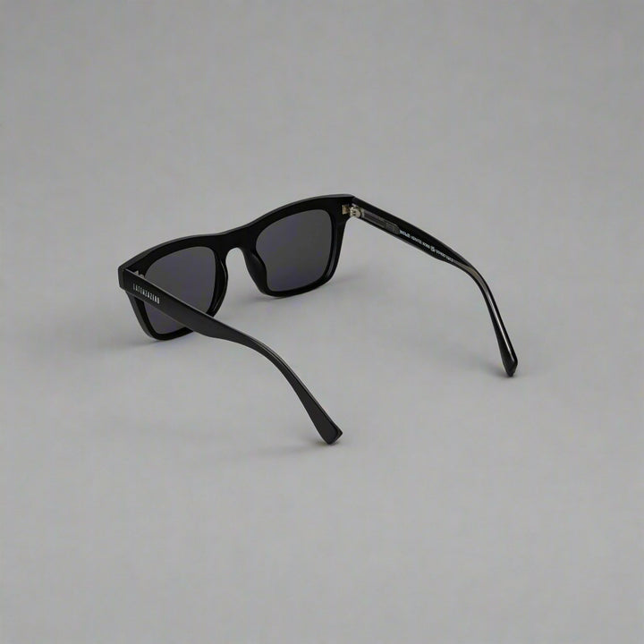 Black stylish Italian designed affordable sunglasses with UV protection.