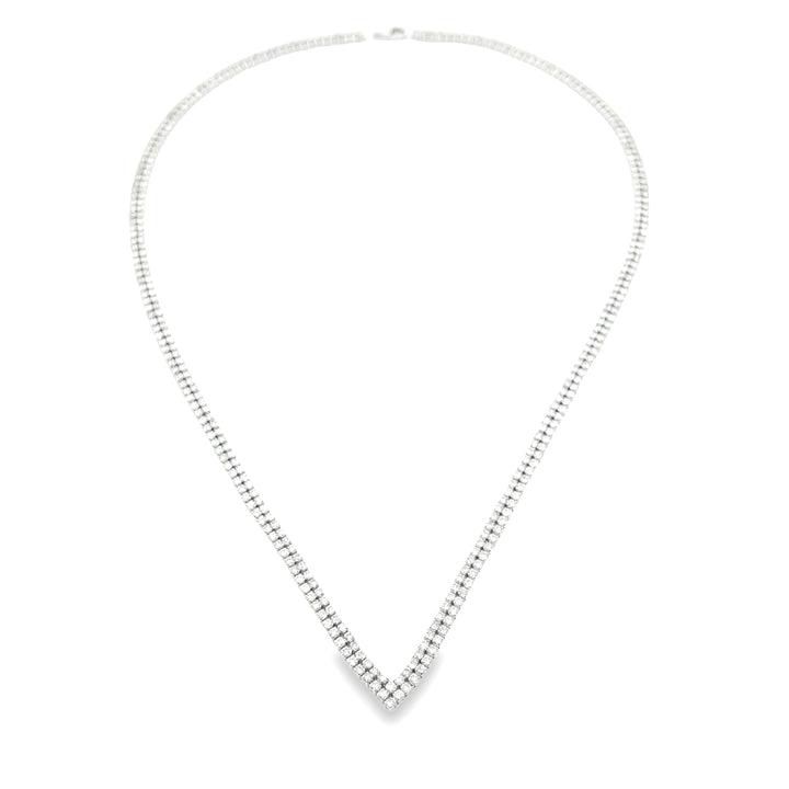 7.00ct Diamond Tennis Necklace 14KT White Gold