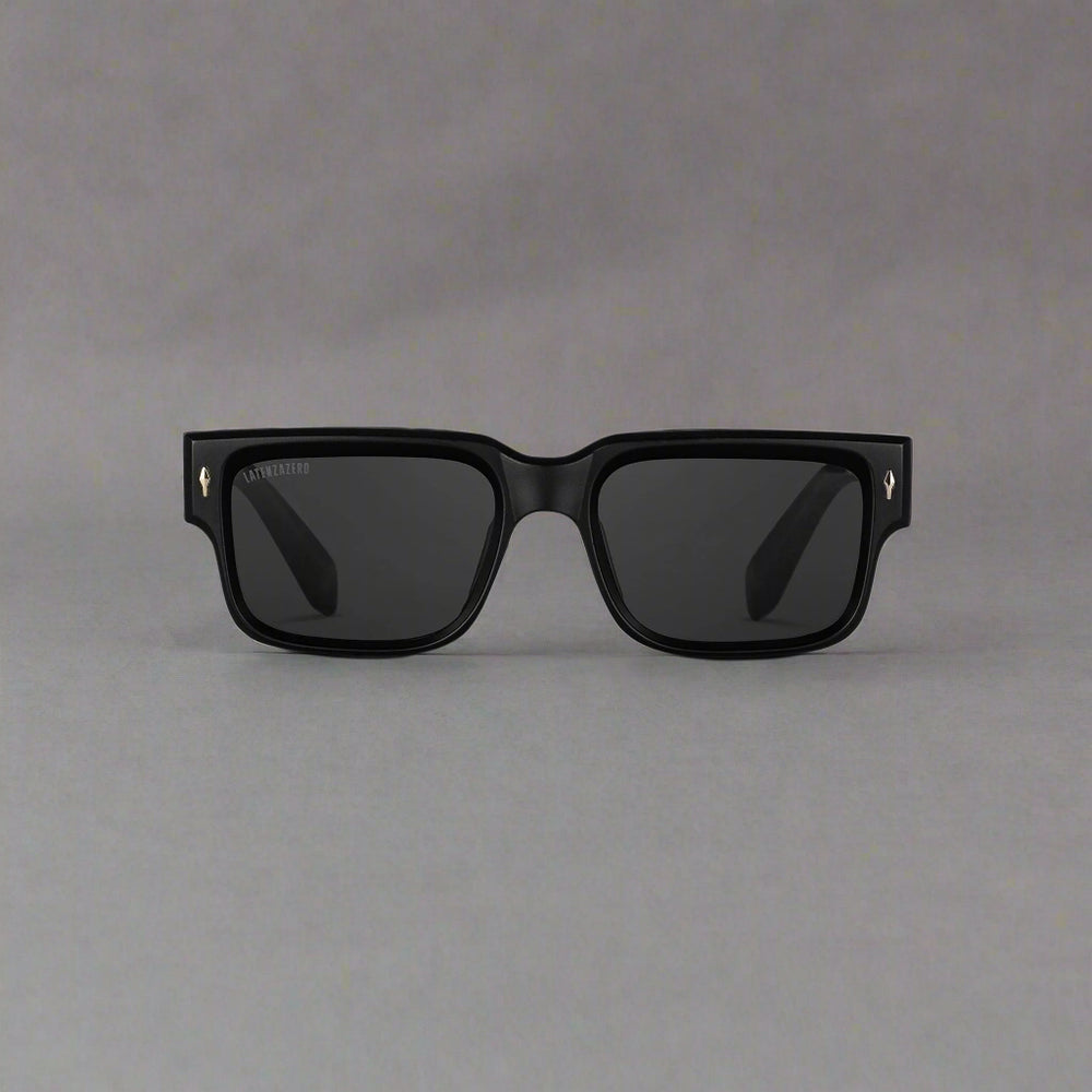 Black stylish Italian designed affordable sunglasses with UV protection.