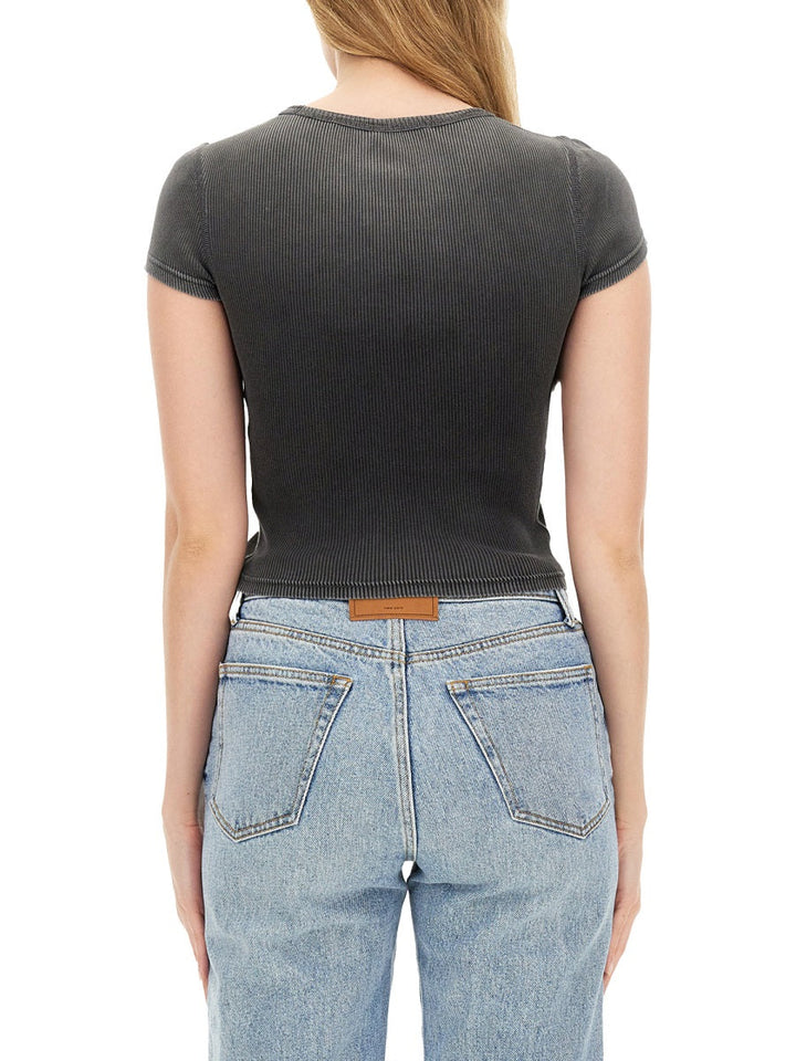 Alexander Wang Women Rhinestone Logo T-Shirt