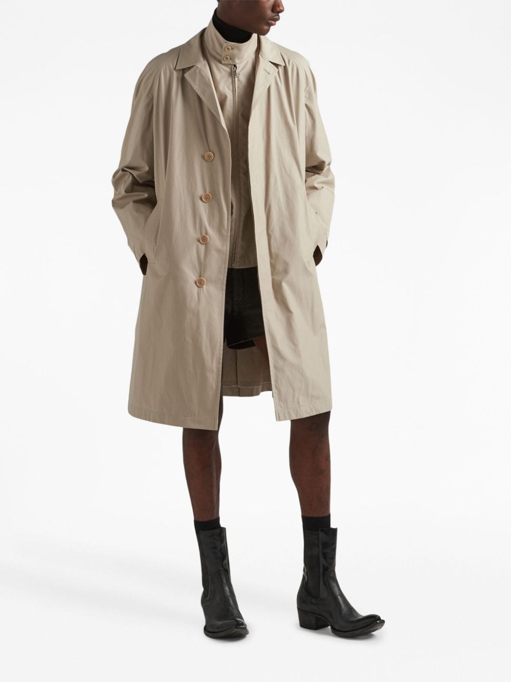 Prada Men Cotton-Blend Overcoat