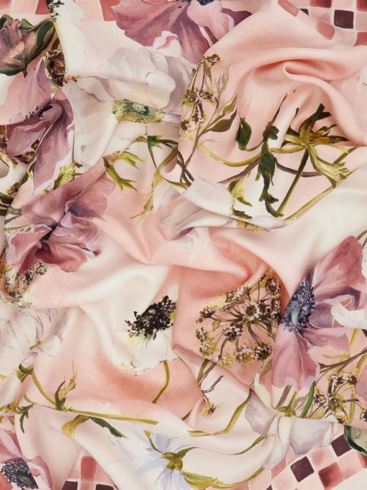 Ferragamo Women Flowersa-Print Silk Scarf