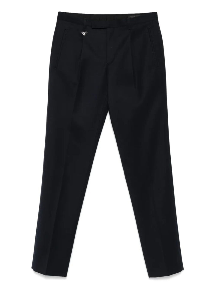 Prada Men Tapered Leg Wool Trousers