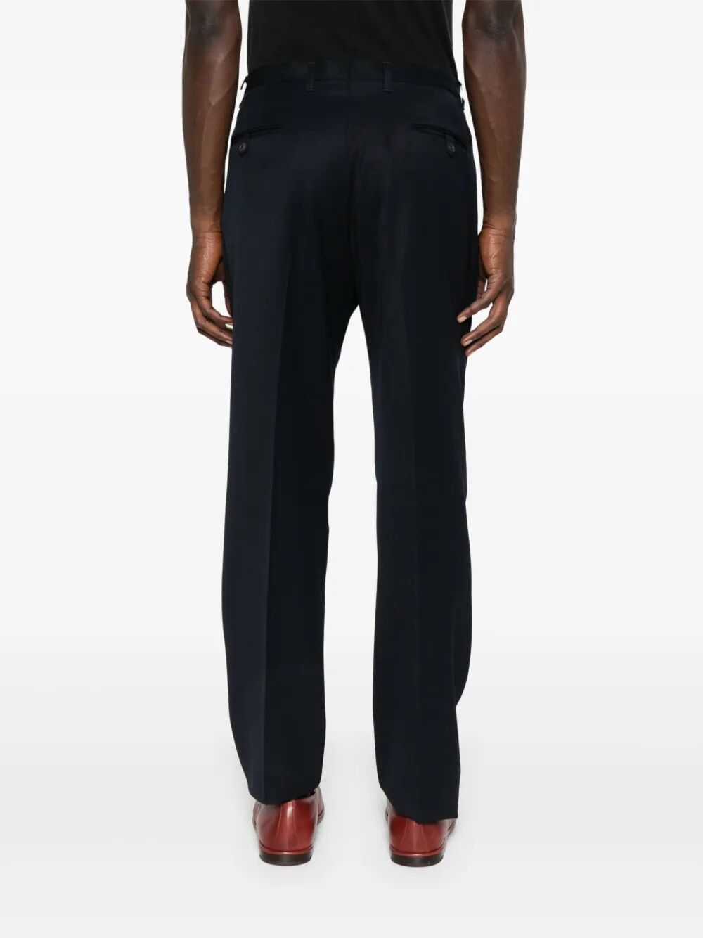Prada Men Tapered Leg Wool Trousers