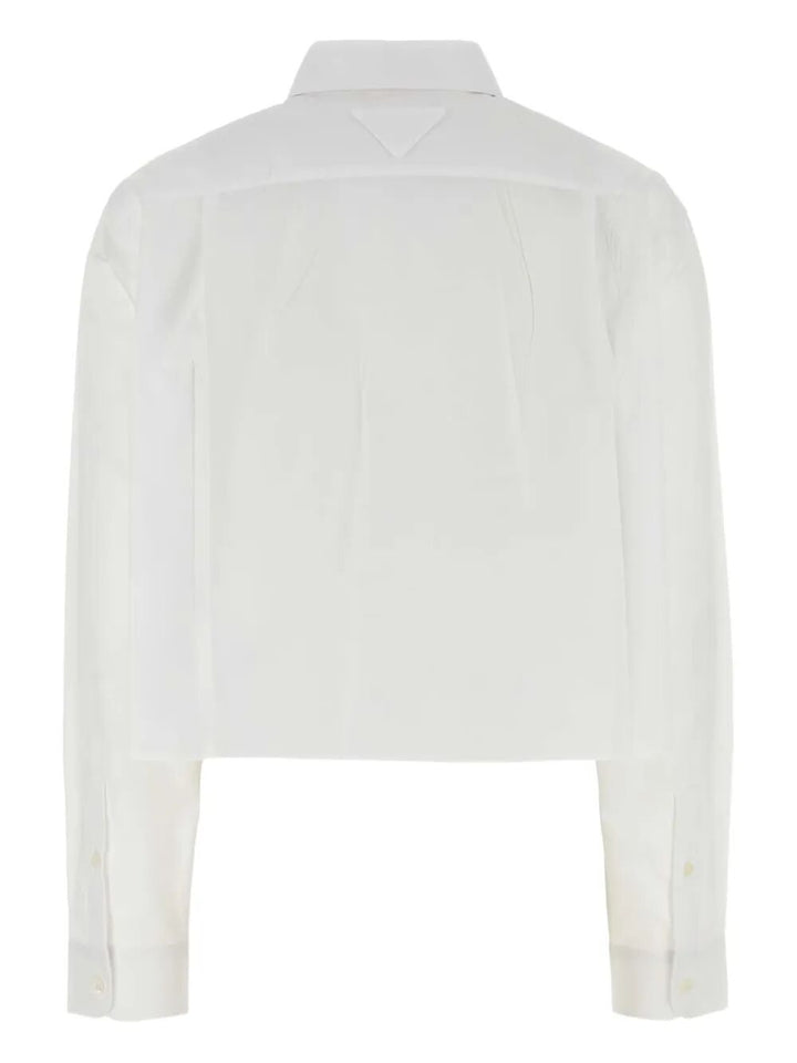 Prada Women Bow-Detail Cropped Shirt