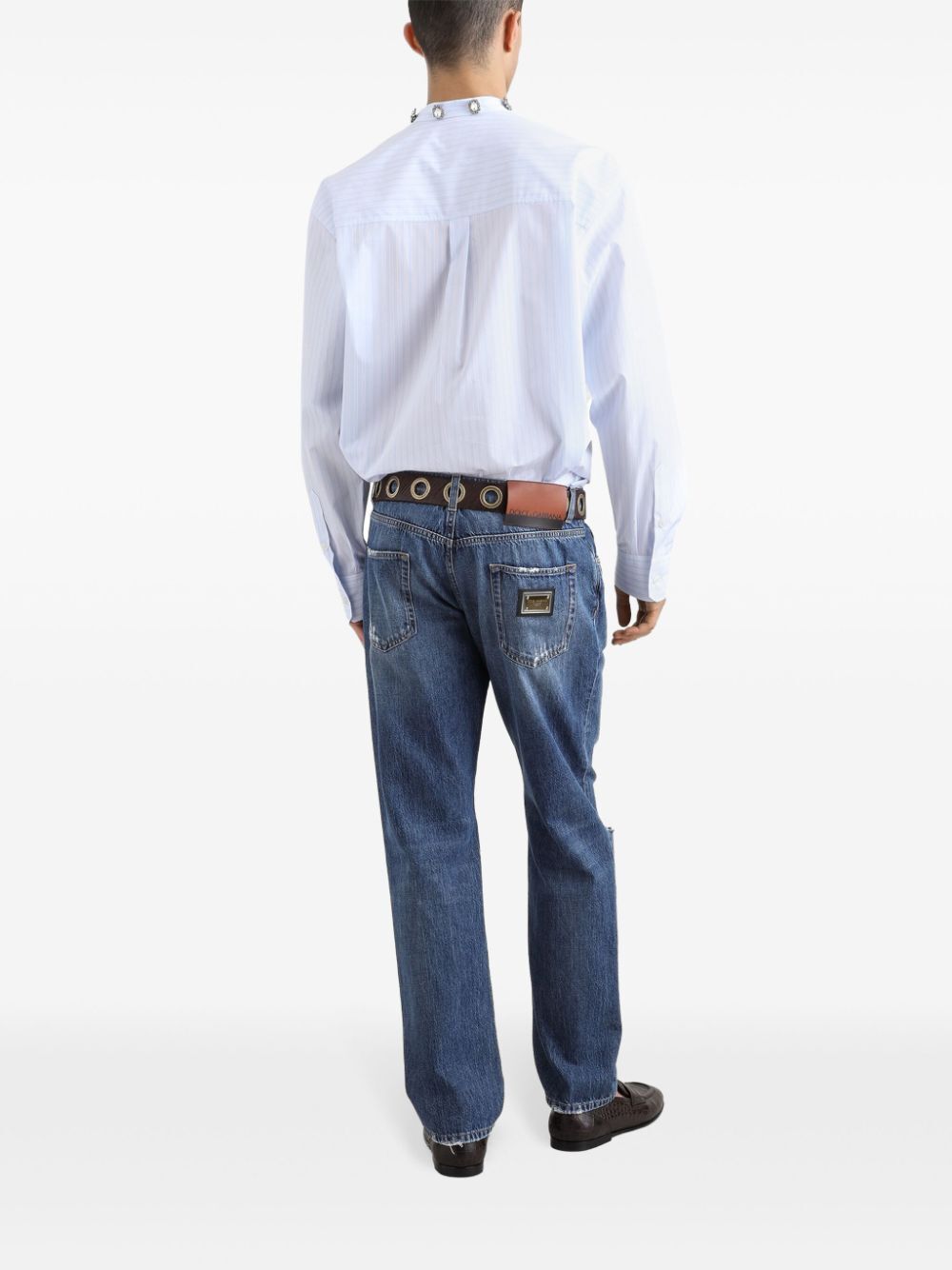 Dolce &amp; Gabbana Men Classic Cotton Jeans With Tag With Abrasions